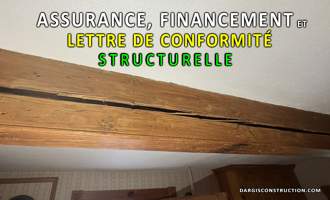 Lettre de conformité structurelle par un ingénieur pour l'assurance habitation et le financement hypothécaire