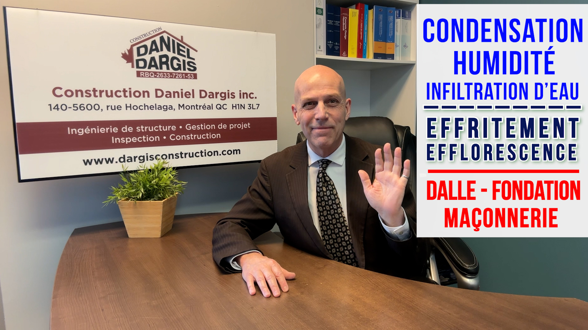 Efflorescence, effritement de la fondation, de la dalle du sous-sol et l'urgence d'installer un drain