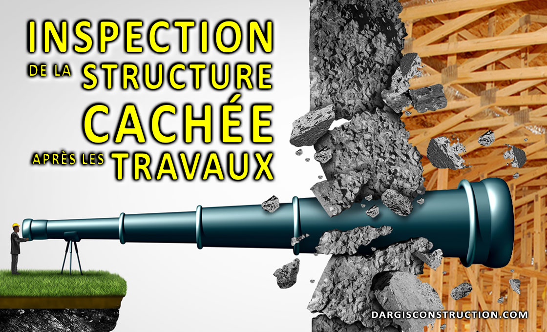 Inspection de la structure cachée par un ingénieur après les travaux en bâtiment