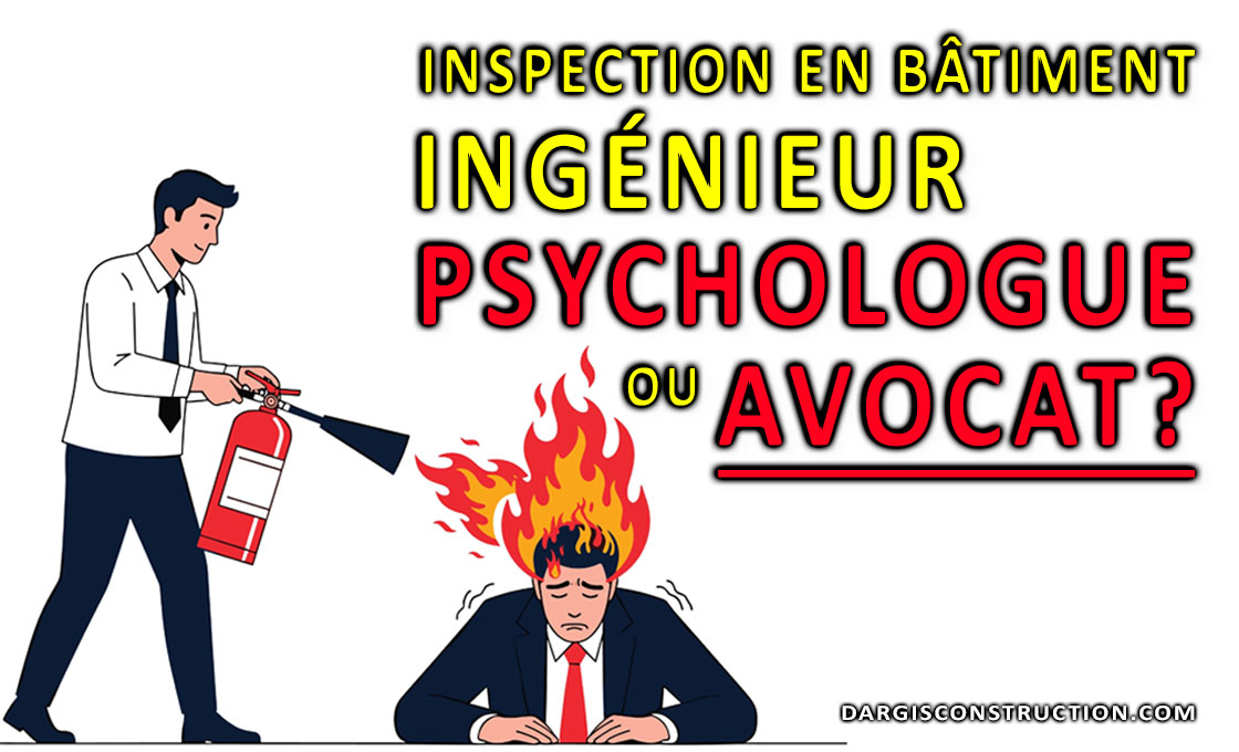 inspection en bâtiment - stress, anxiété, litige, poursuite, médiation, conciliation,... ingénieur, psychologue, avocat ou médiateur