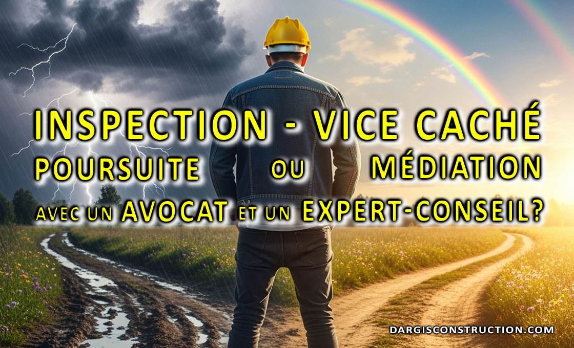 Choix de la poursuite ou de la médiation à l'amiable lors d'une inspection de bâtiment ayant des vices cachés
