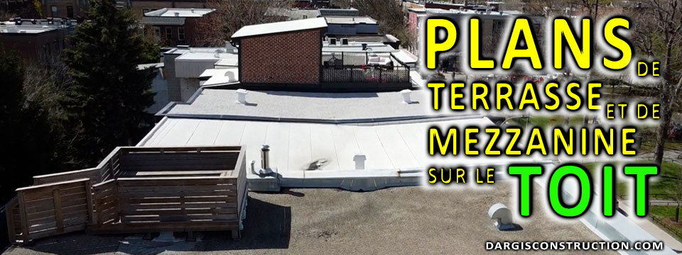 Plan de terrasse ou de mezzanine sur le toit